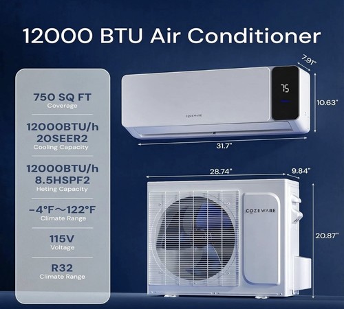 Cozeware 12k btu mini split - cozeware,